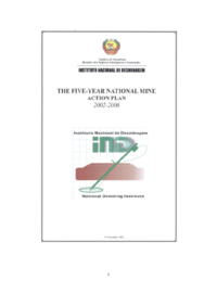 The Five Year National Mine Action Plan (2002-2006) - Mozambique
