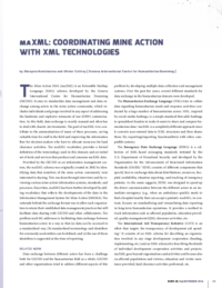 Coordinating Mine Action with XML technologies 